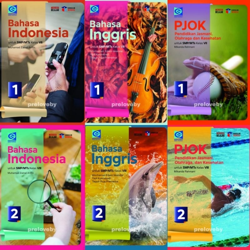 Kelas 7 8 Buku Bahasa Indonesia Inggris PJOK Pendidikan Jasmani Olahraga dan Kesehatan Muhamad Zaina