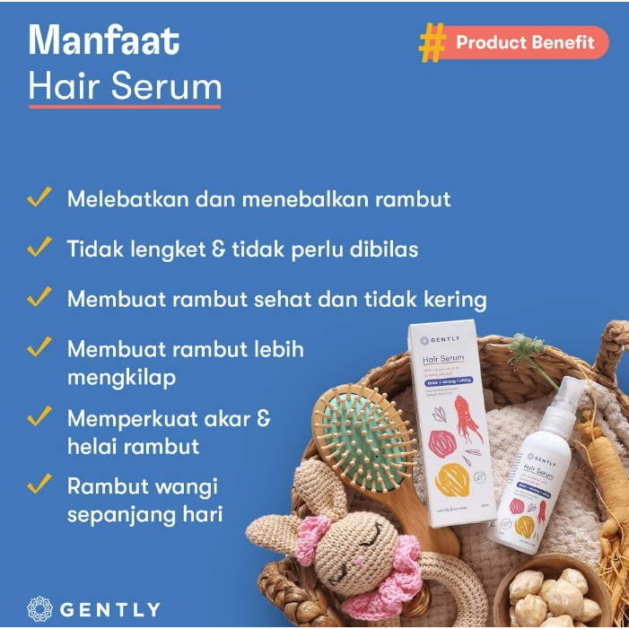 Gently Hair Serum / Serum Penumbuh dan Penyubur Rambut Bayi Dan Anak 60ml CBKS