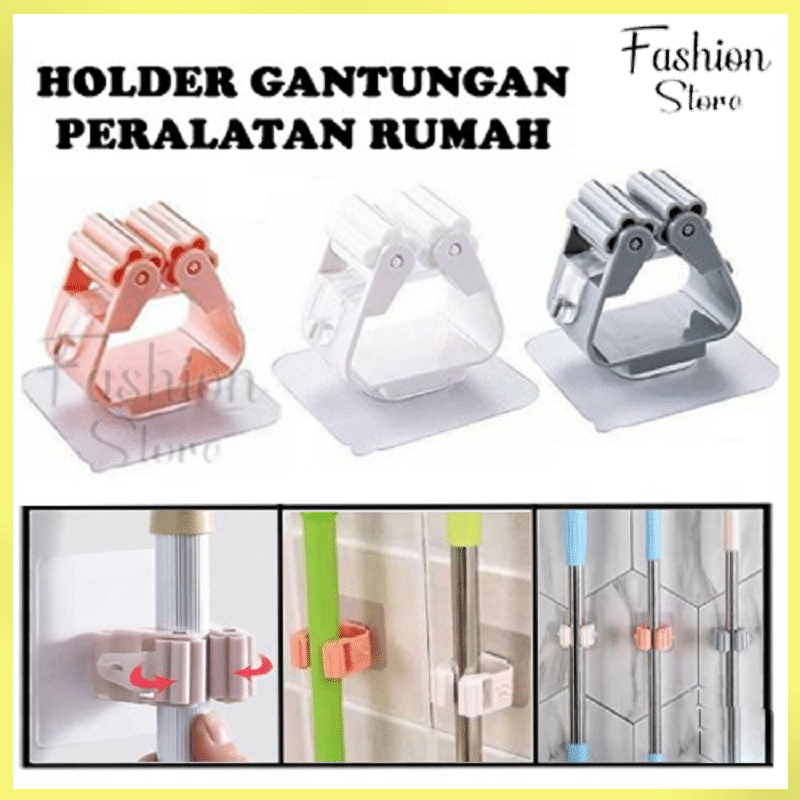 FS- GANTUNGAN SAPU DAN PEL MOP SUCTION HANGER / GANTUNGAN TEMPEL SAPU DAN PEL / GANTUNGAN HOK