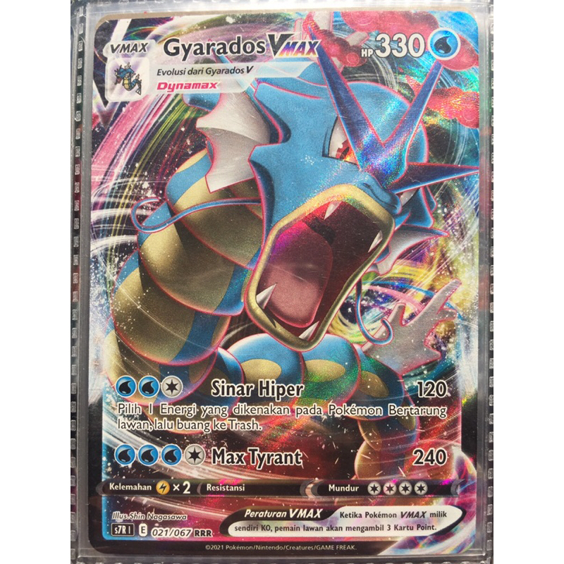 POKEMON TCG GYARADOS V and VMAX Indonesia Holo Original