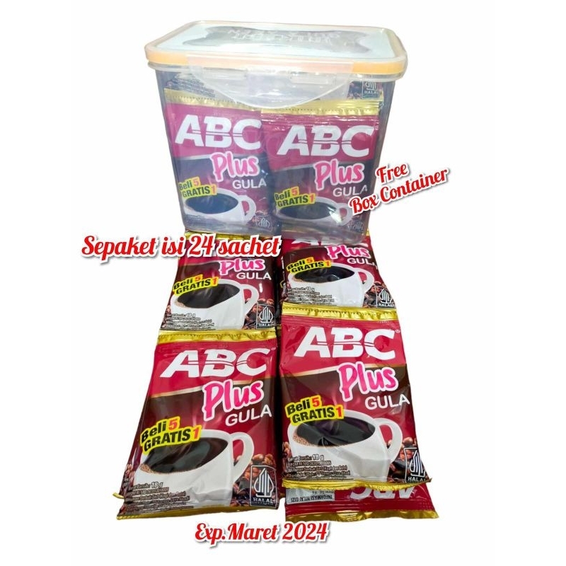 

ABC PLUS GULA 24 SACHET FREE BOX CONTAINER