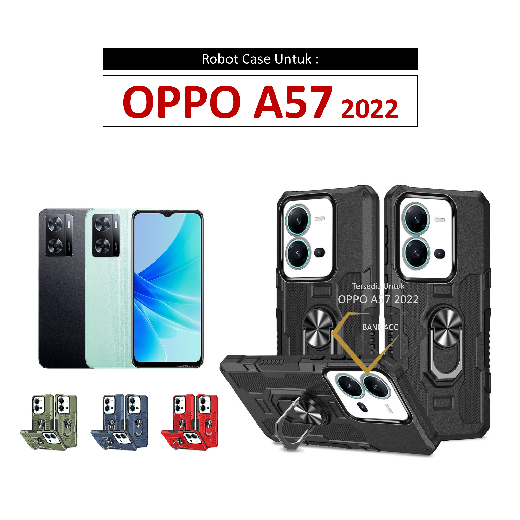Case OPPO A57 2022 Armor Casing Terbaru Kesing Robot HP Premium