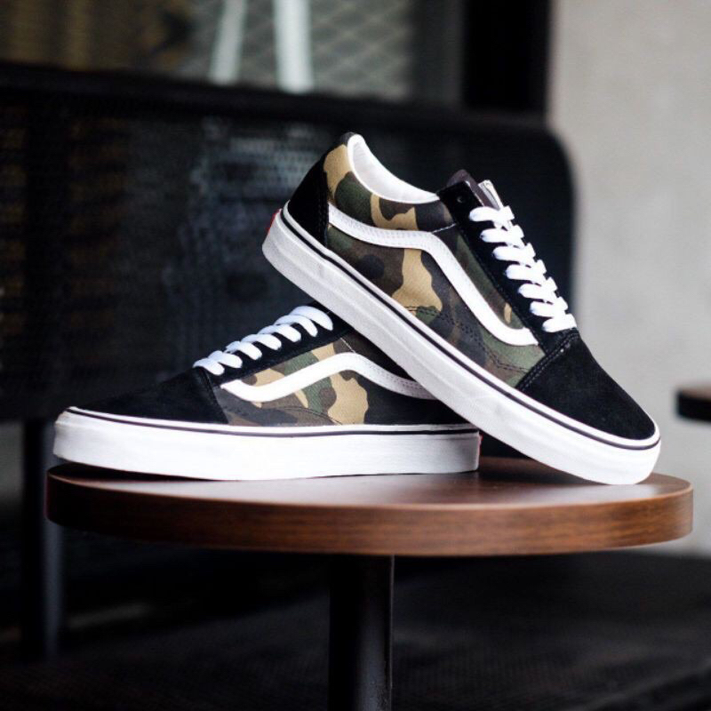 VANS OLD SKOOL WOODLAND CAMO ORIGINAL SEPATU SNEAKERS