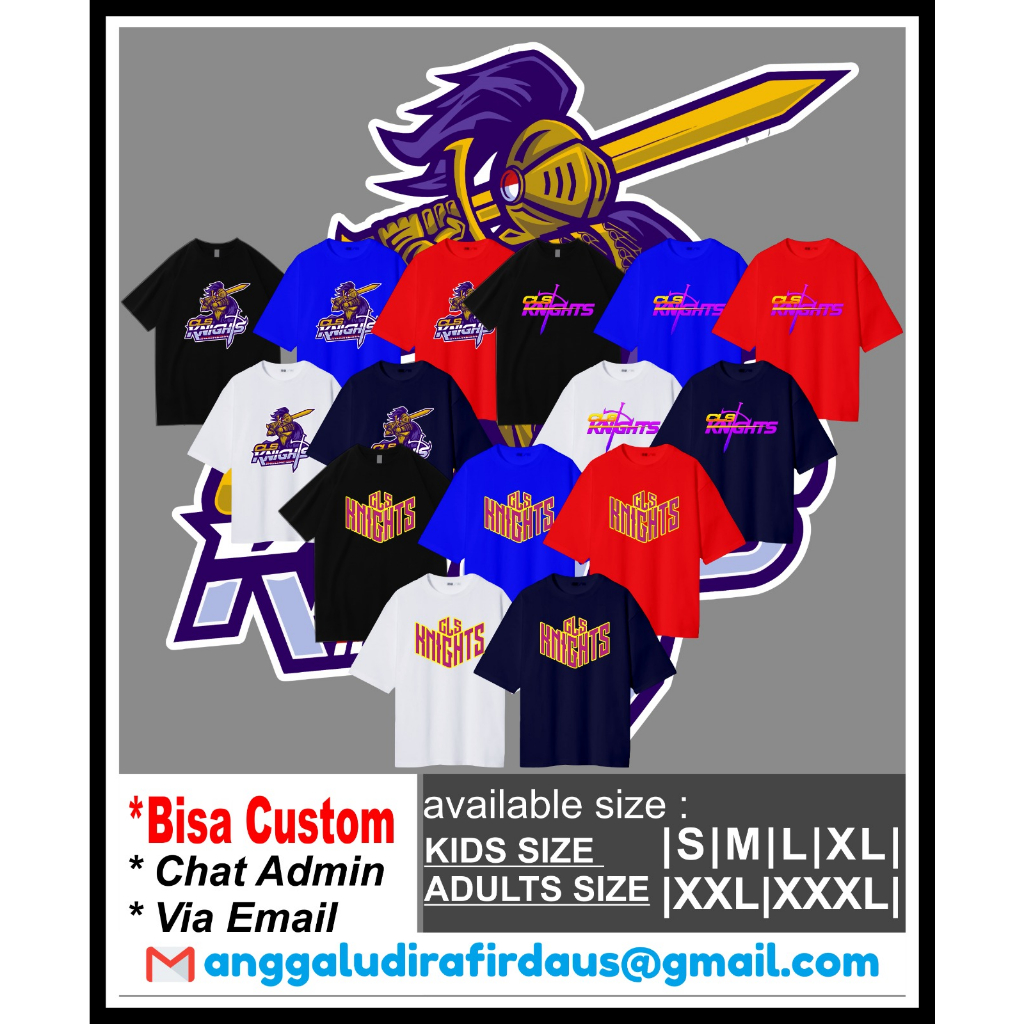 T-SHIRT / KAOS BASKET CLS KNIGHT SURABAYA IBL DEWASA ANAK