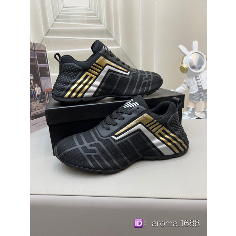 Armani fashion trendy men's casual shoes, men's high-end sports shoes