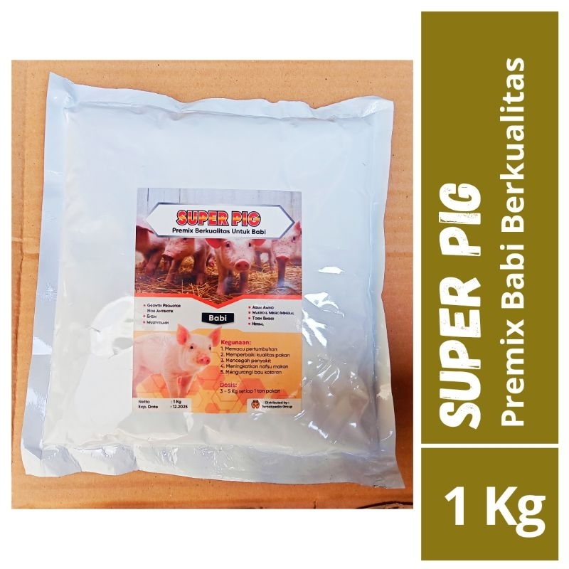 Super Pig 1 Kg - Premix Babi Berkualitas - Suplemen Babi - Suplemen Premix Babi