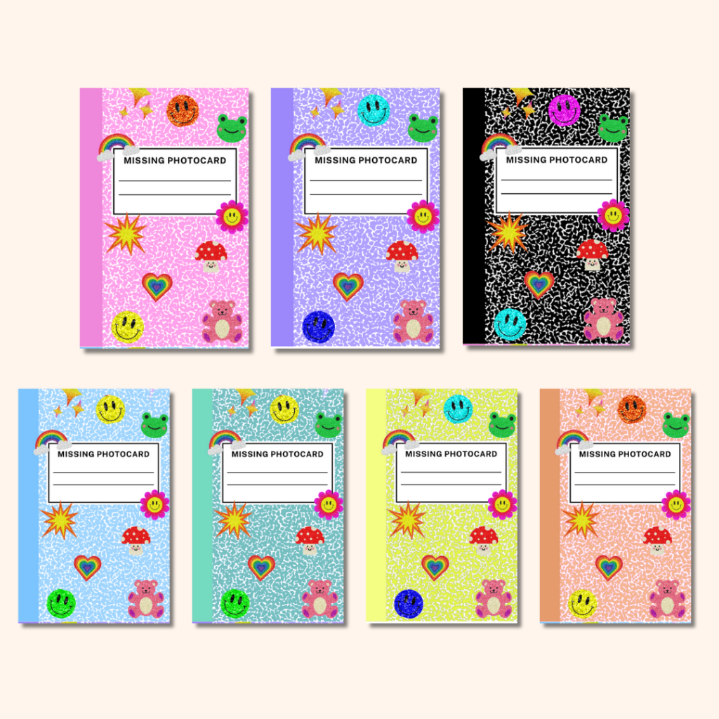 photocard binder fillers kpop background [ composition book ] deco by bardyllis