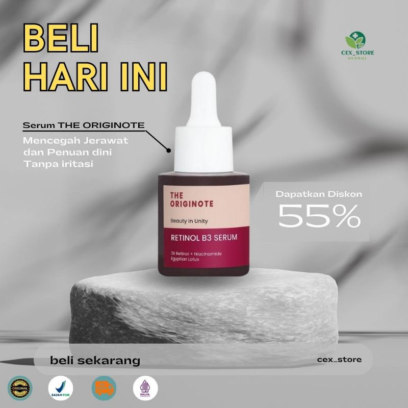 [BPOM] The Originote Retinol B3 Serum - Serum Anti Aging Menyamarkan Garis Halus Meratakan Warna Kul