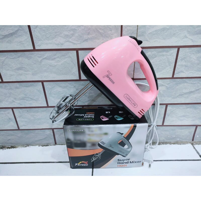 Super Hand Mixer Luna Life Hm-01/Hand Mixer Luna dengan 7kecepatan/