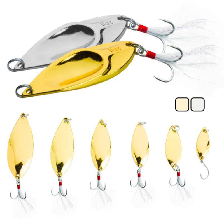 Micro Spoon Lure Umpan  Pancing Buatan (gold & silver)