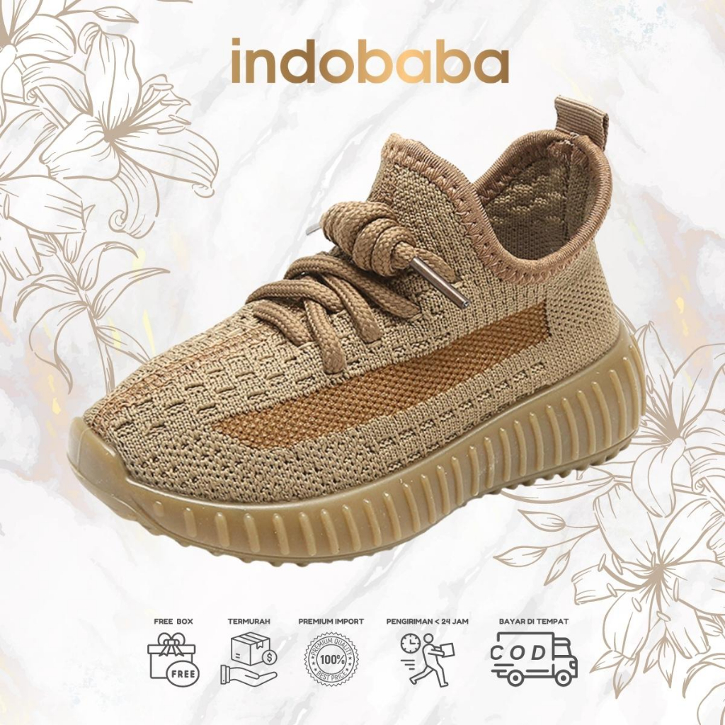 indobaba Sepatu Anak Perempuan Sneakers Anak Import Sport Canvas  1-5 Tahun S147