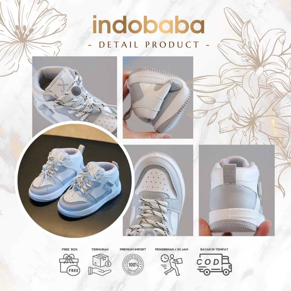 indobaba Sepatu Anak Perempuan Sneakers Anak Import Sport 1-5 Tahun S149