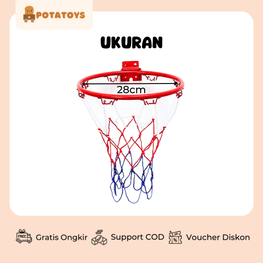 [ Potatoys ] Ring Basket Ball / Mainan Anak Keranjang Bola Basket Set Gratis Bola Basket / Slam Dunk Mainan