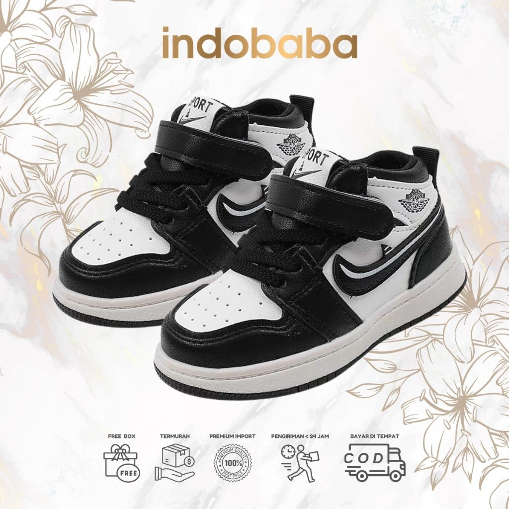 indobaba Sepatu Anak Perempuan Import Sneaker Anak Laki laki Import Usia 1-5 Tahun S174