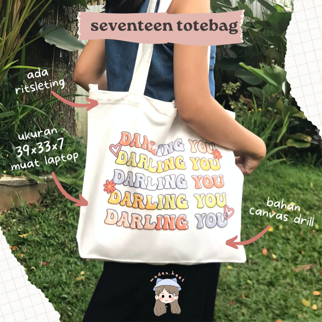 TOTEBAG LEBAR CANVAS SVT TOTEBAG KPOP