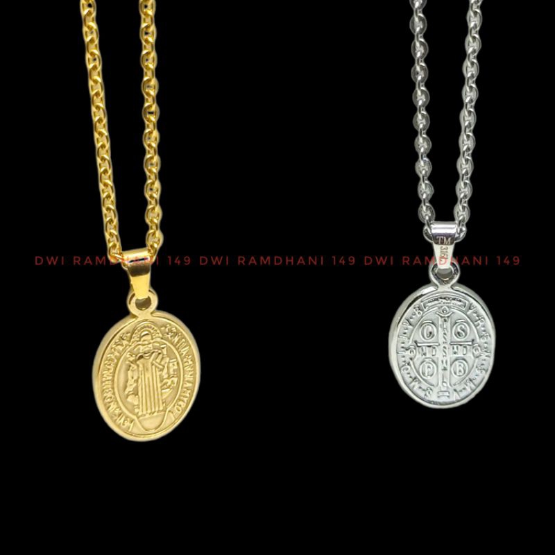 Kalung Medali Bunda Maria Wasiat Rantai Titanium Wanita