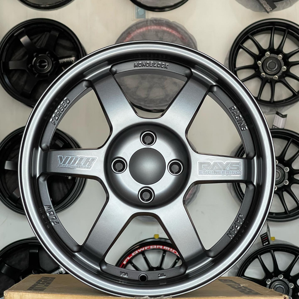 velg mobil jazz ring 16 TE37 R16 lebar 7 et42 pcd 4x100 velg yaris brio mboilio