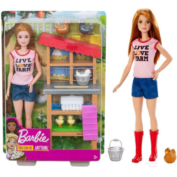 

Promo Boneka Barbie Mattel Career Farmer Chicken plus Pet Ayam Doll Limited