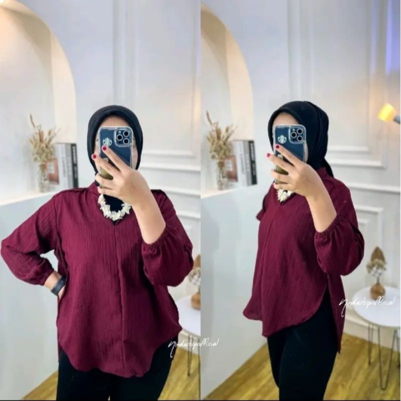 Blouse Bambu Over Size Outer Livia Katun Poly