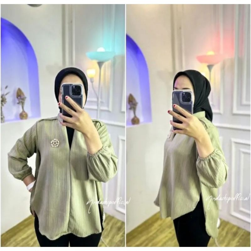 Blouse Bambu Over Size Outer Livia Katun Poly