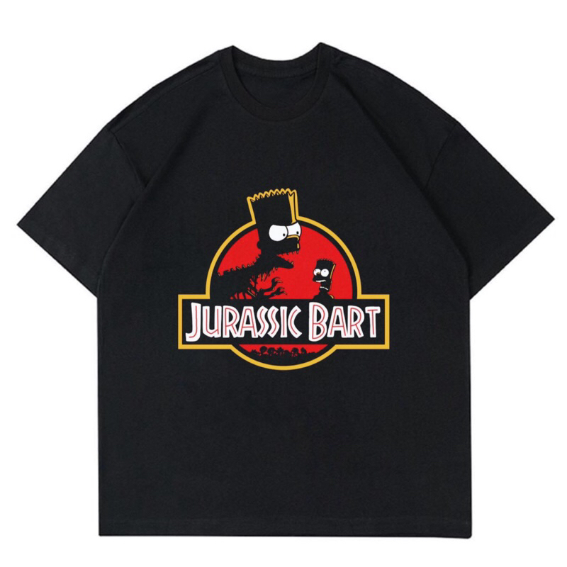 KAOS BAJU THE SIMPSONS - JURASSIC BART | T-SHIRT THE SIMPSONS OVERSIZE | BAJU ANIMASI THE SIMPSONS H