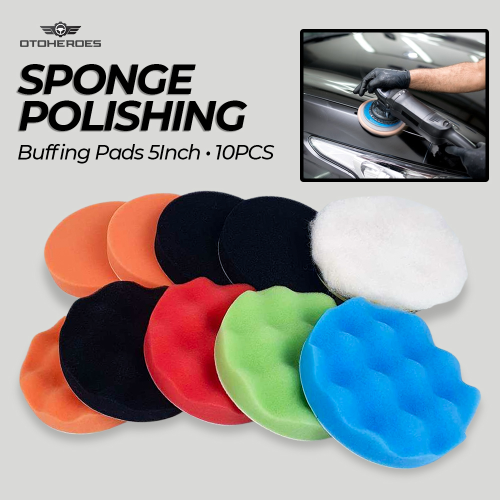 OTOHEROES Sponge Polishing Set Car Buffing Pads 5Inch 10PCS - CSL2018