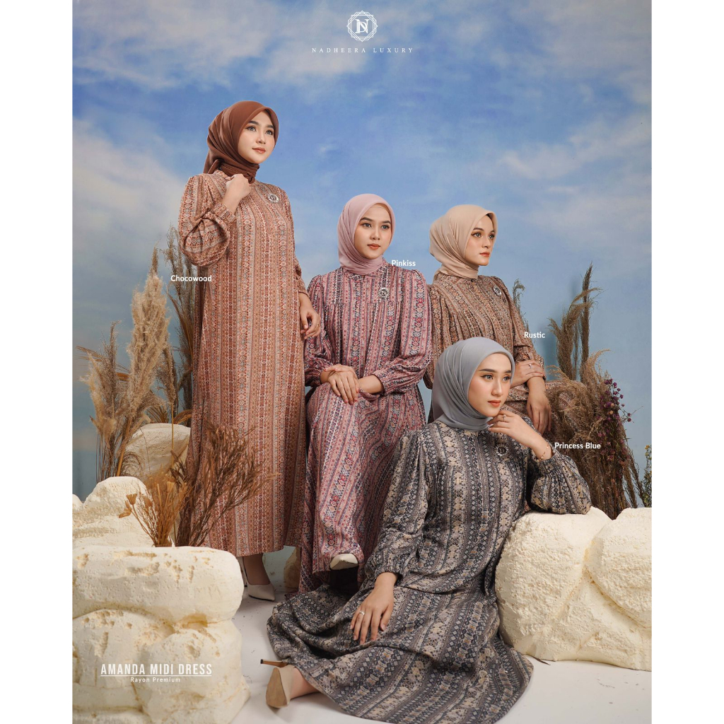 AMANDA MIDI DRESS BY NADHEERA LUXURY