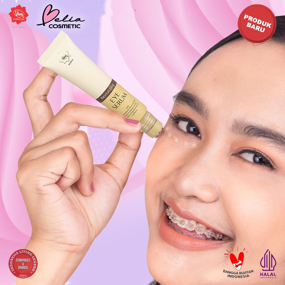 ❤ BELIA ❤ Viva Queen Revitalizing Eye Serum with NIACINAMIDE, Sodium Hyaluronate (HA), Zerumbone, Caffeine &amp; Walnut Seed Extract