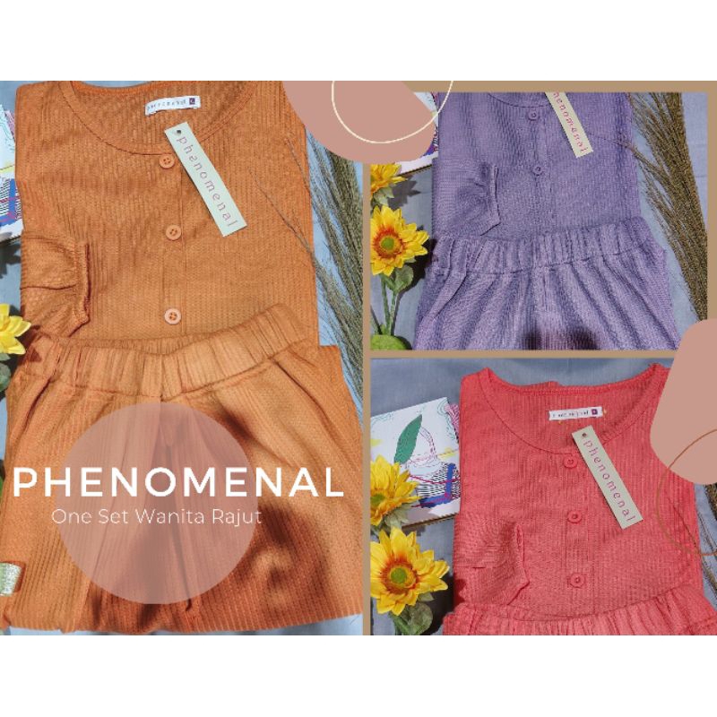SETELAN WANITA RAJUT PHENOMENAL | ONE SET RAJUT PINGGANG KARET