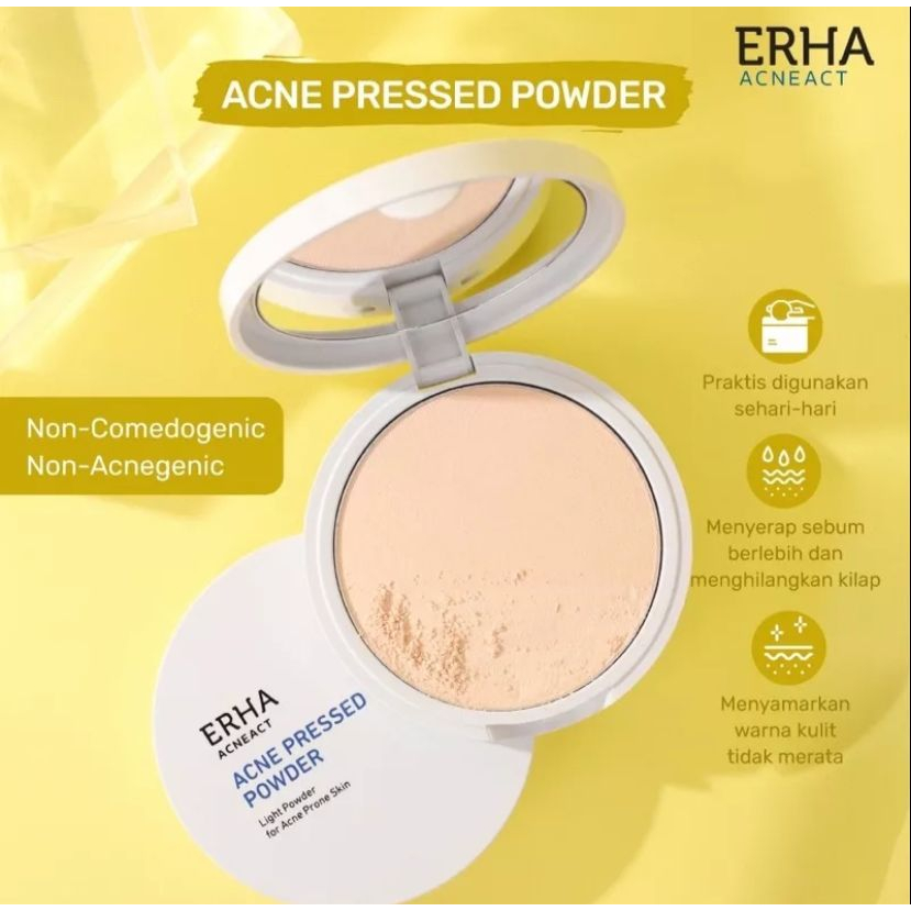 ERHA ACNEACT ACNE100 PRESSED POWDER 13GR - BEDAK PADAT JERAWAT