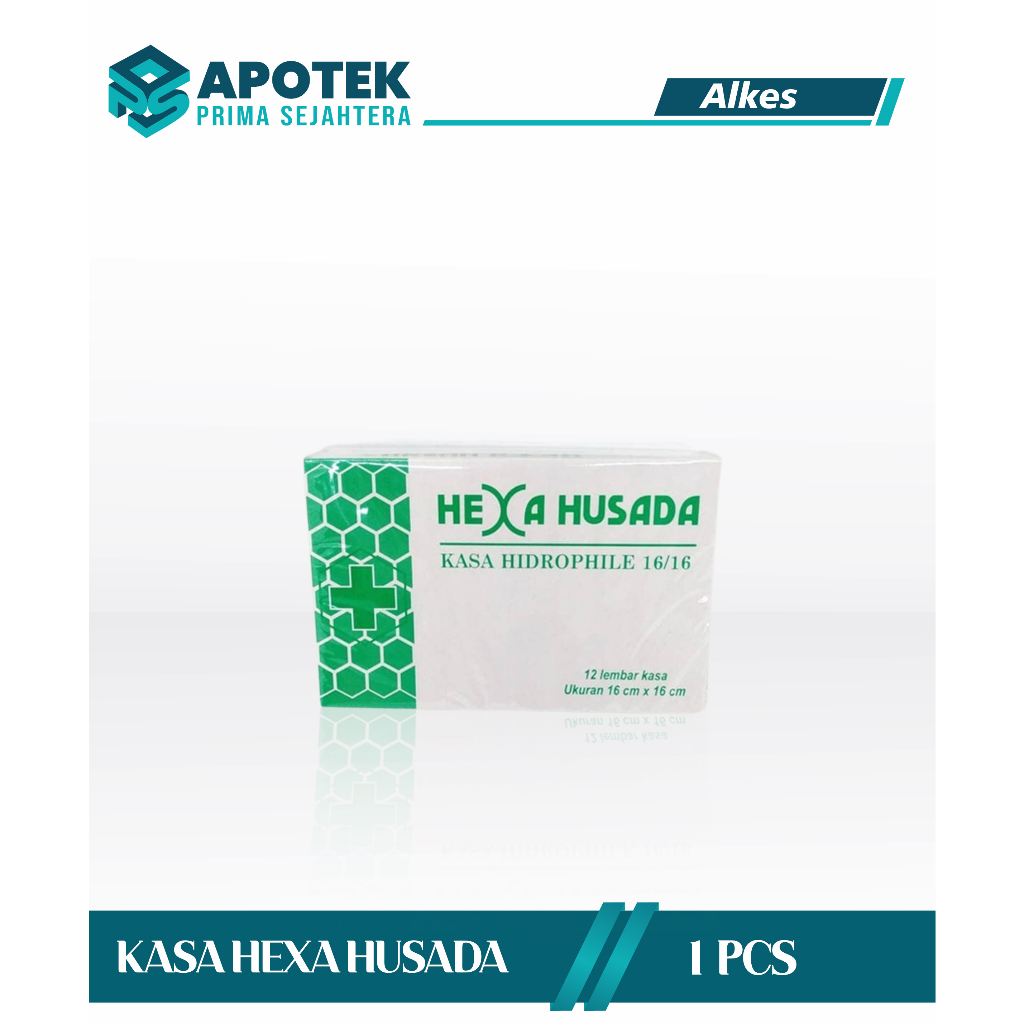 Kasa Steril Hidrofil 16x16 isi 12 Lembar HEXA HUSADA - Kasa Steril - Kain Kasa
