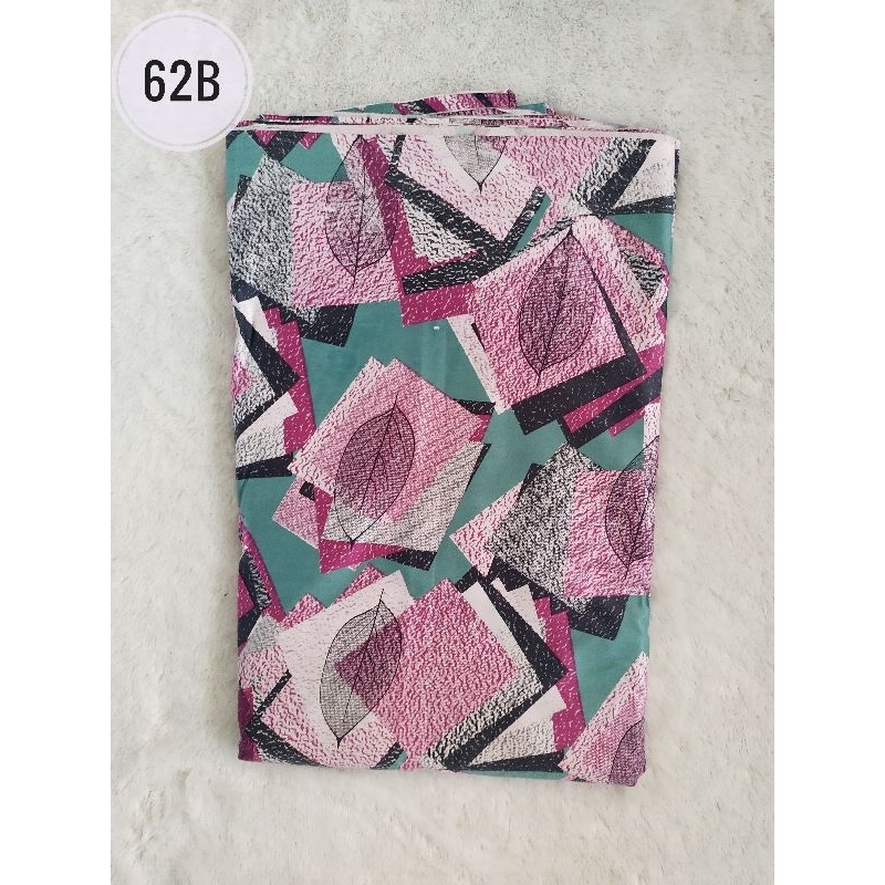 Kain Rayon Santung Motif Abstrak Kuas (harga per 0.5m)