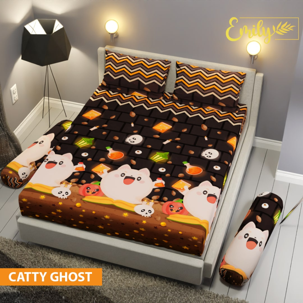 Sprei Homemade motif cat kucing &quot;PREMIUM&quot; Disperse size 90 100 120 160 180 &amp; 200