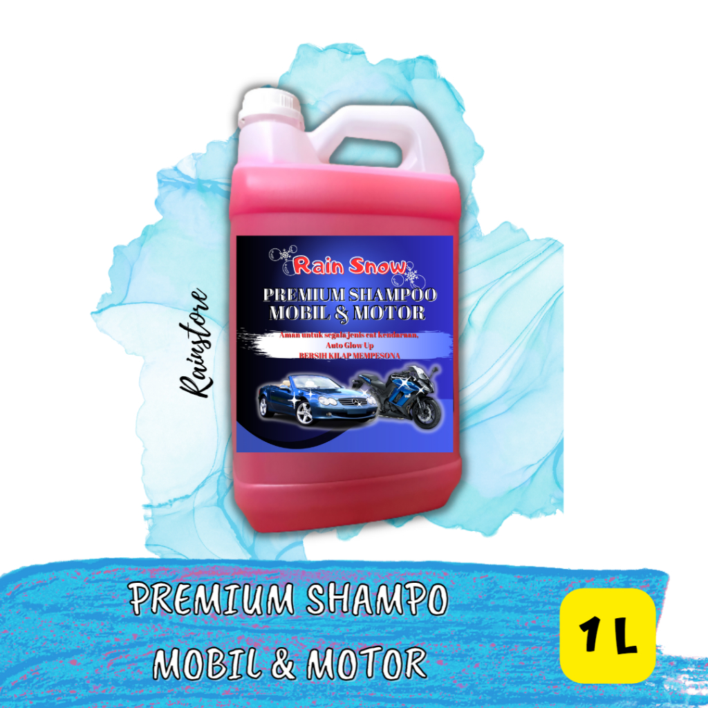 (PROMO) RAIN SNOW SHAMPO MOBIL DAN MOTOR / COATING SHAMPO EFEK DAUN TALAS cuci mobil motor