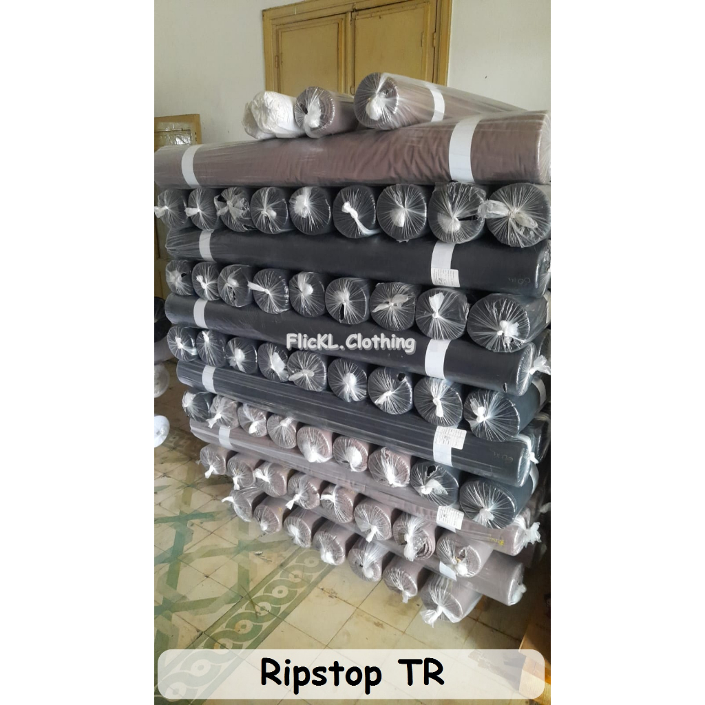 Bahan Kain Tactical Ripstop TR Katun Serat Kotak Kotak Kain Ripstop