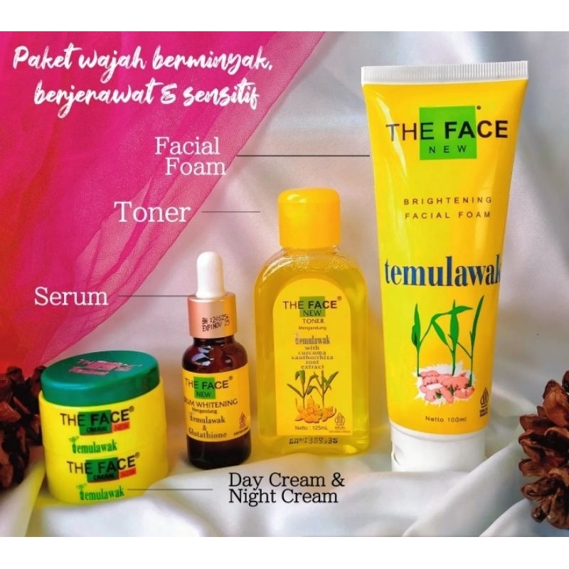 The Face Temulawak/ The Face Night Day Cream Temulawak/ The Face Serum Temulawak/ The Face Toner Tem