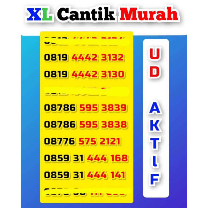 XL CANTIK  ,MURAH , ud 4KTlF