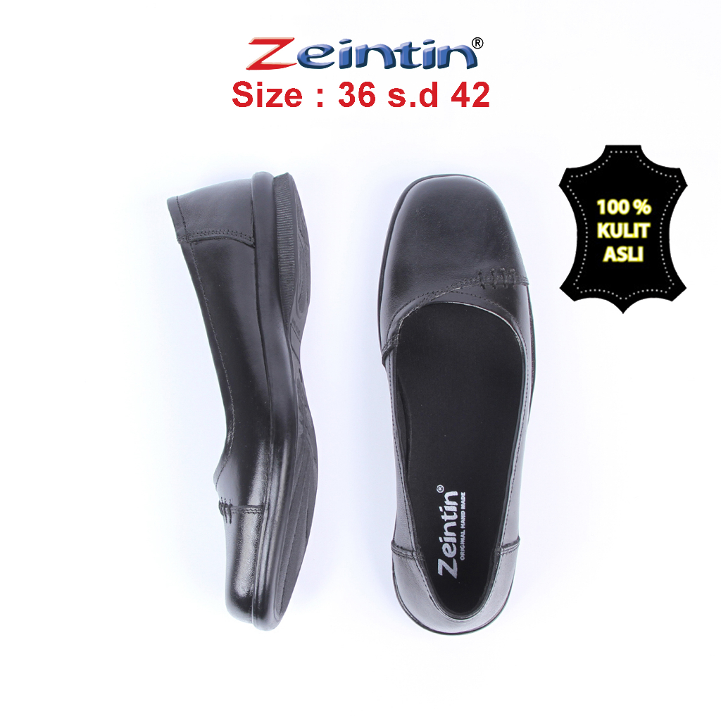 Zeintin - Sepatu Wanita Pantofel Loafers Kulit Asli Formal Fashion Sepatu Kerja Kuliah Sekolah Wanita Nyaman BJ