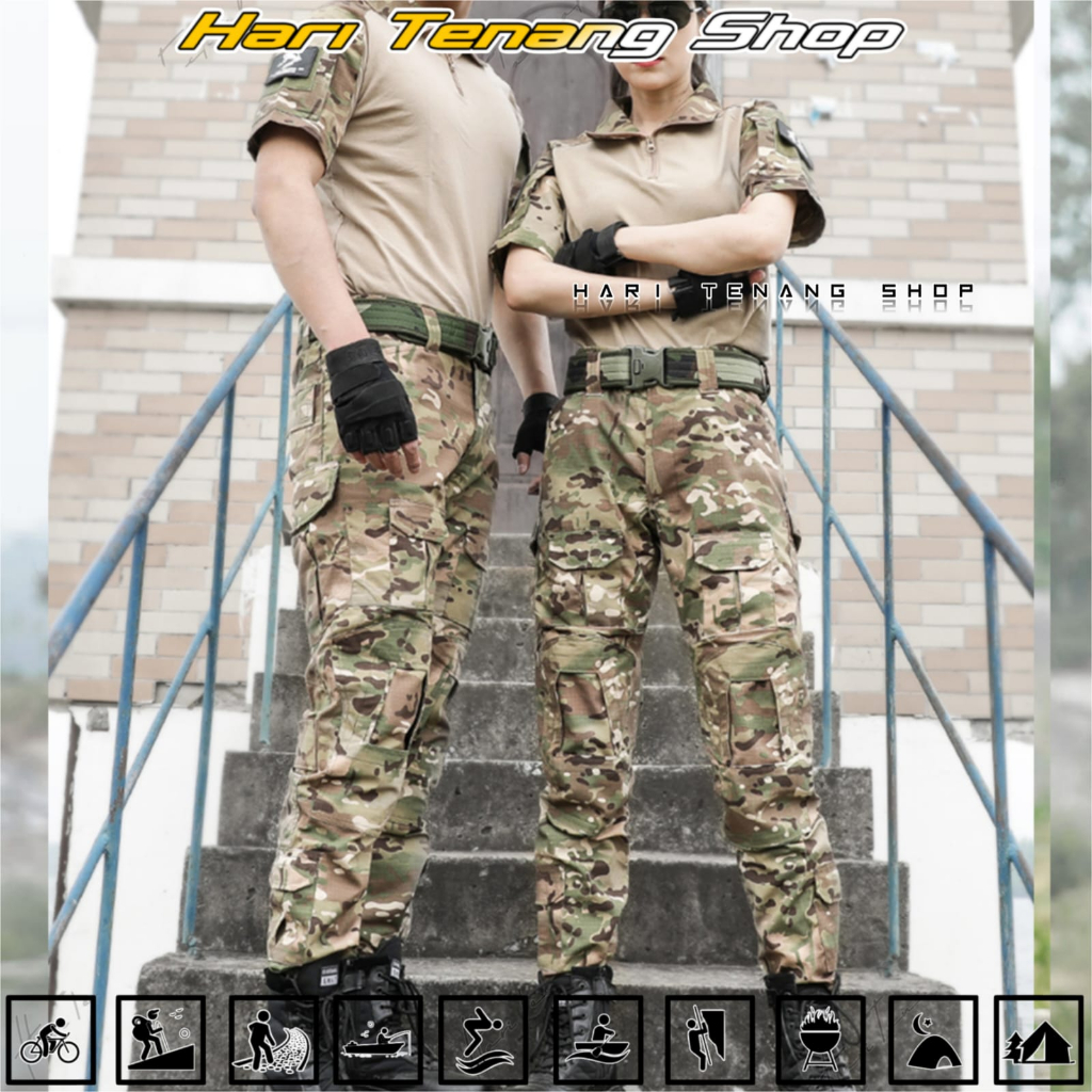 baju tactical 1set / kaos tactical /kaos loreng import/kaos pria