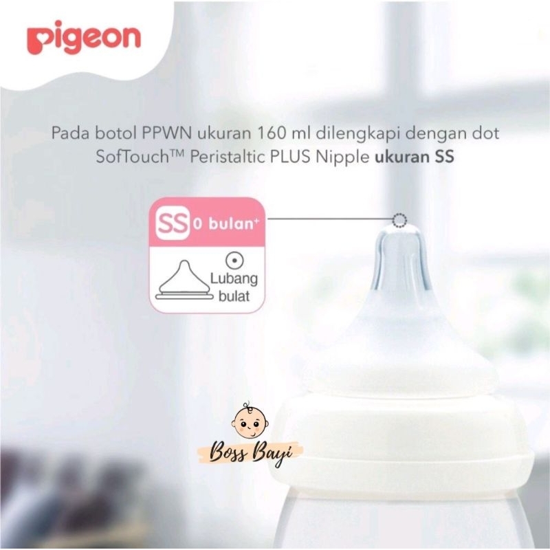 PIGEON Botol Dot Bayi Soft Touch Peristaltic Plus Wide Neck