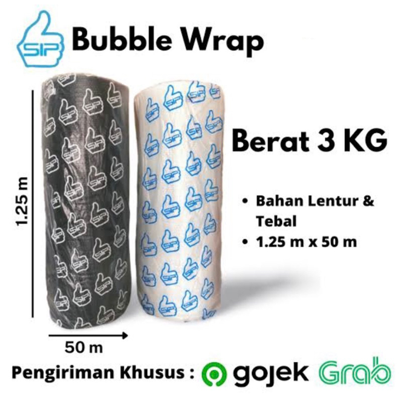 

PLASTIK BUBBLE WRAP 1 ROLL 125CM X 50CM BUBBLE WRAP MURAH SIP KUALITAS PREMIUM