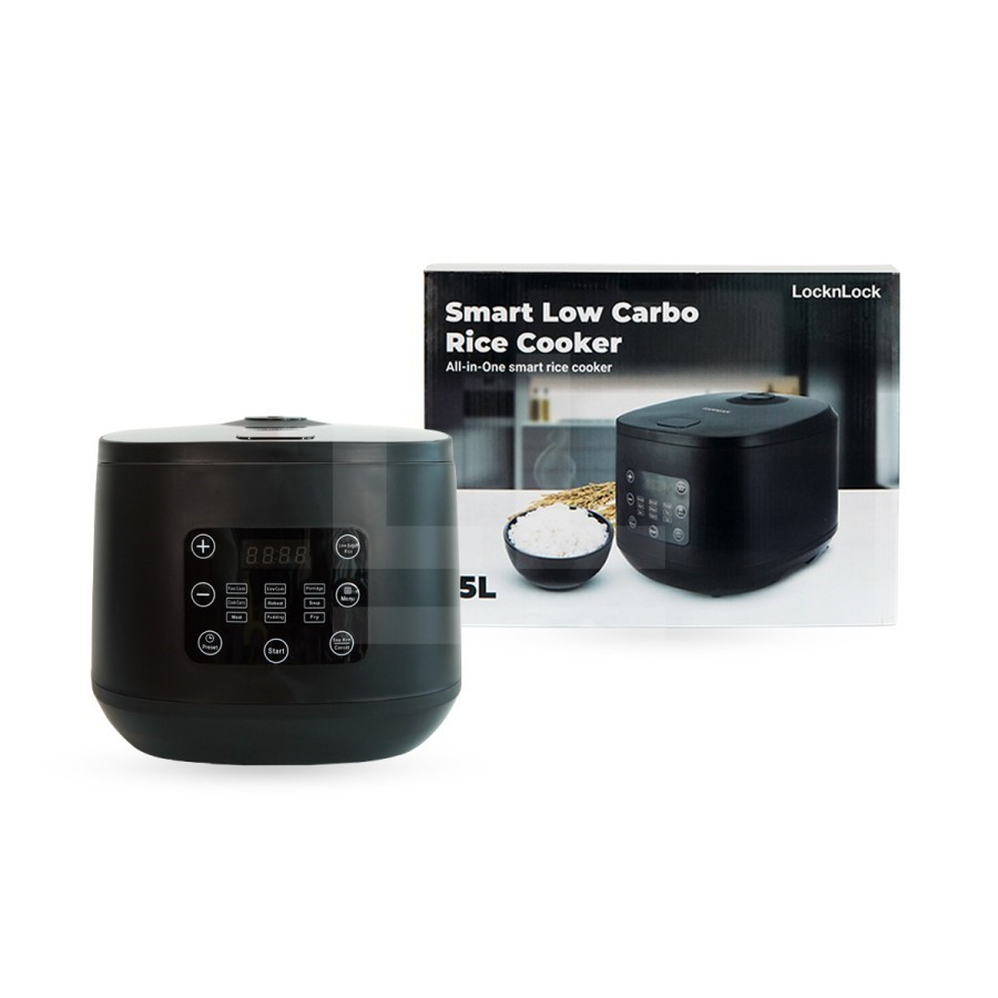 LocknLock Smart Low Carbo Rice Cooker 5L - EJR353BLK