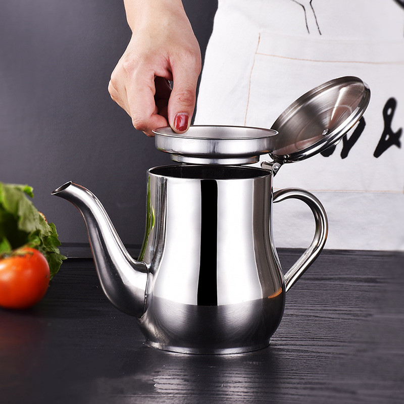 Teko Air Saji Minum Ceret Teh Tahan Panas Dingin Saringan Minyak Kettle Stainless Steel Anti Karat