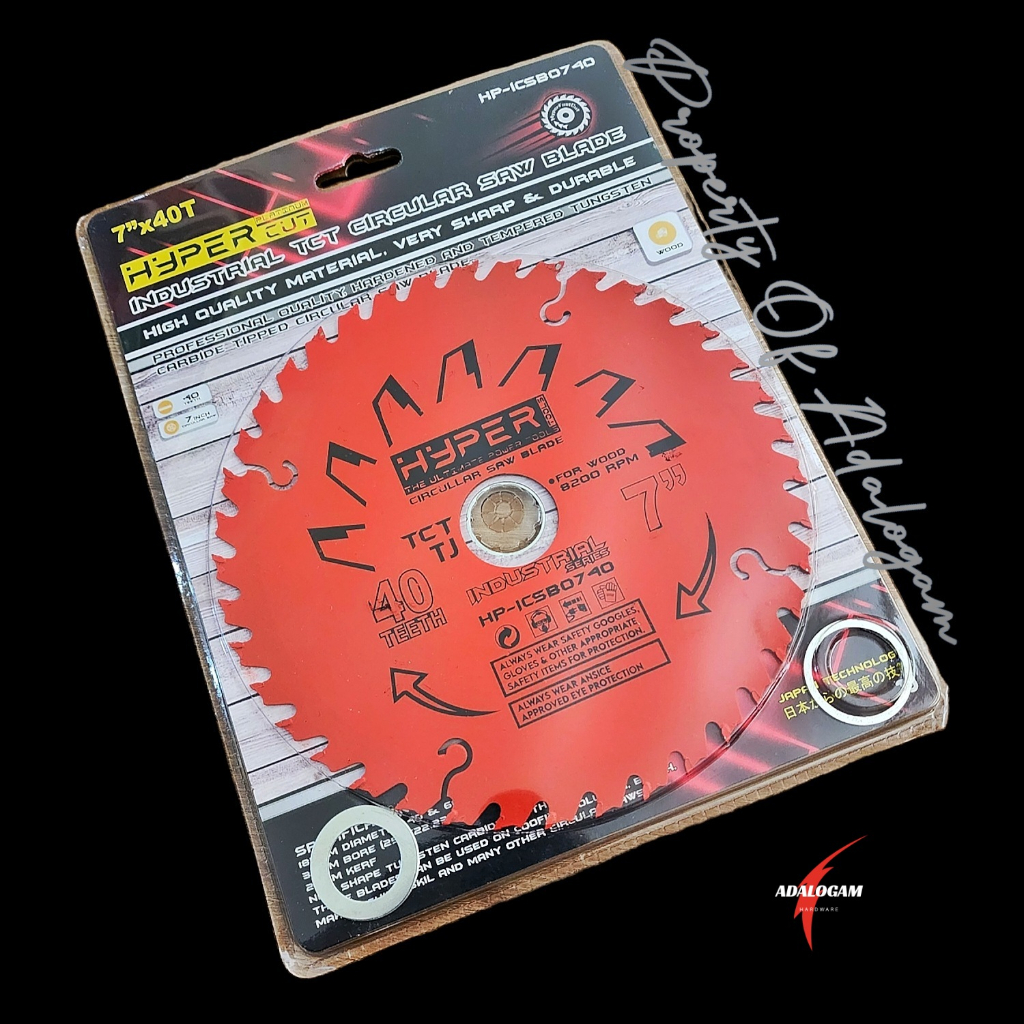 HYPER HD Tanduk 7 Inch x 40T Circular Saw Mata Gergaji Kayu Bulat Industrial
