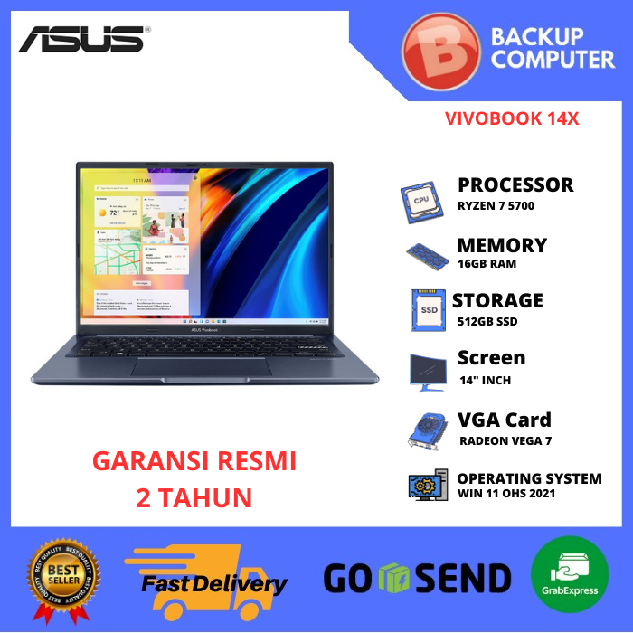 LAPTOP ASUS VIVOBOOK 14X M1403QA-VIPS751 R7 5800H