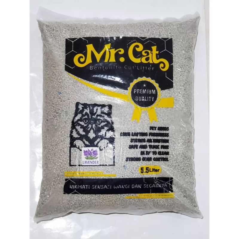 Pasir Kucing Gumpal Wangi Cat Litter Indocat Mr.Cat 5,5 Liter Premium Quality