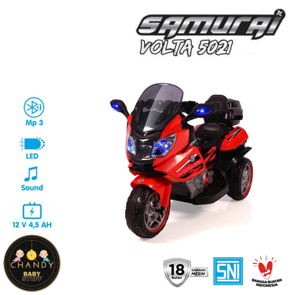 MAINAN ANAK MOTOR MOTORAN AKI VOLTA 5021 DENGAN REMOTE CONTROL FREE HELM