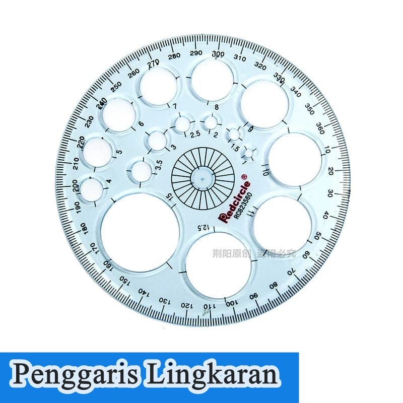 [ORGM] Alat Tulis Kantor Perlengkapan Sekolah Penggaris Lingkaran Penggaris Busur 360 Derajat