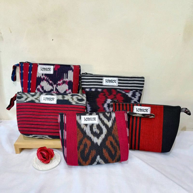 Dompet Pouch Besar Tenun Lombok Terlaris