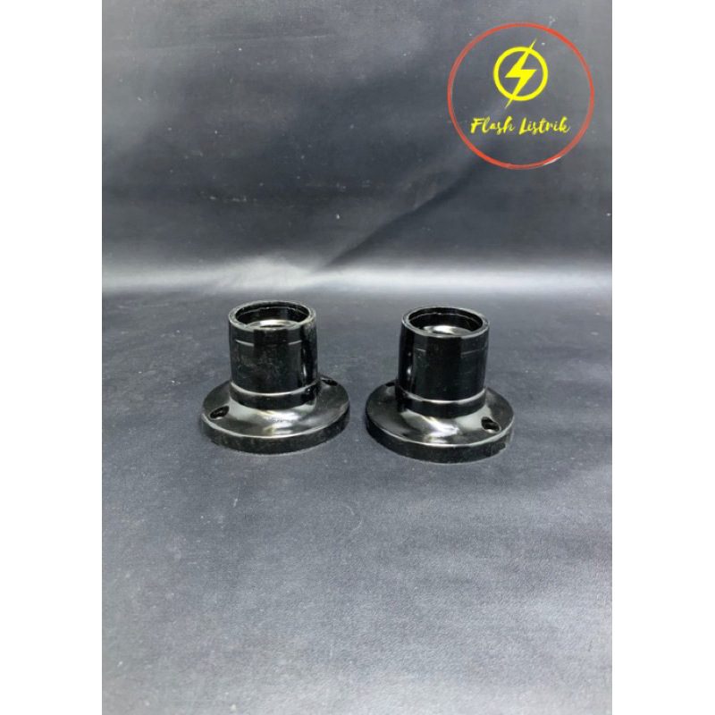 [Broco] Fitting Plafon Hitam Broco 210L Fiting Lampu Plafon Bulat Broco